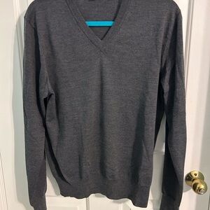 Brooks Brothers Charcoal V-Neck Sweater
